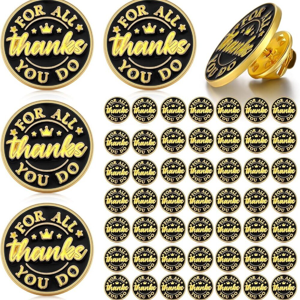 50 Pcs Employee of The Month Lapel Pin Bulk Star Recognition Appreciation Gift E